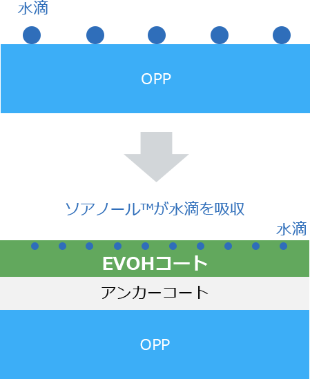 ソアノール™の親水性による防曇効果