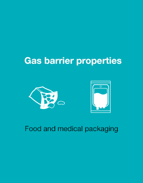 Gas barrier properties/Food and medical packaging
