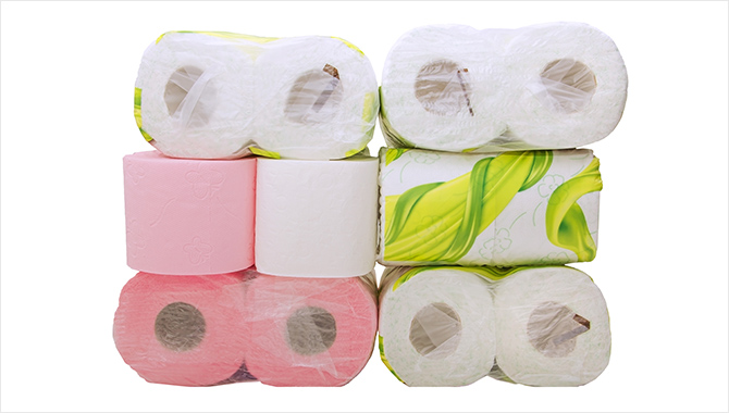Outer packaging for toilet rolls